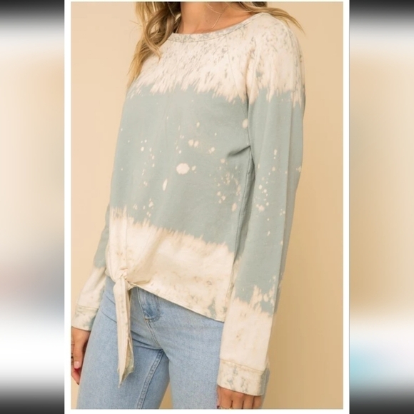 Hem and Thread tie dye tied semi crop sweater size Medium - Picture 4 of 10